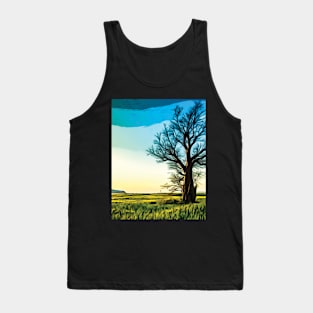 Alone Tree with Sunset Tank Top